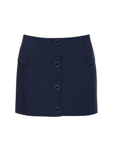 Buttoned Viscose Blend Mini Skirt - REMAIN - Modalova