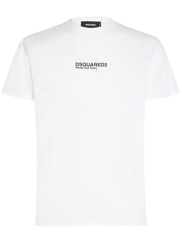 Logo Printed Cotton Jersey T-shirt - DSQUARED2 - Modalova