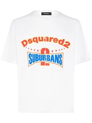 T-shirt Aus Baumwolle Mit Logodruck - DSQUARED2 - Modalova