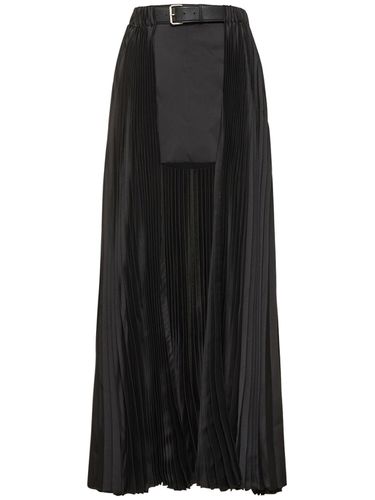 Pleated Tech Open Skirt W/ Leather Belt - PETER DO - Modalova