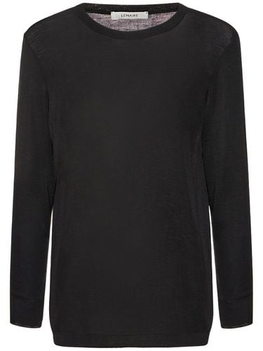 Seamless Wool & Silk Knit T-shirt - LEMAIRE - Modalova