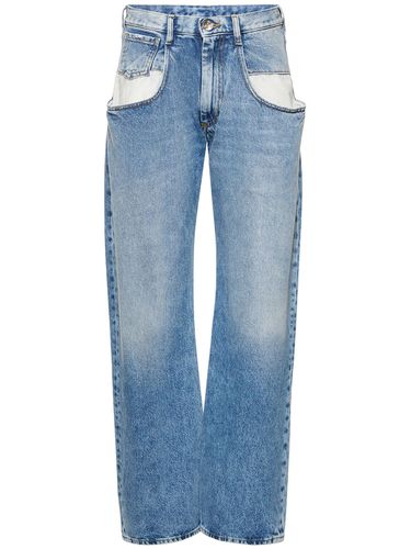 High Rise Denim Jeans W/ Maxi Pockets - MAISON MARGIELA - Modalova