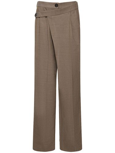 Wool Blend Wrap Wide Pants - PETER DO - Modalova