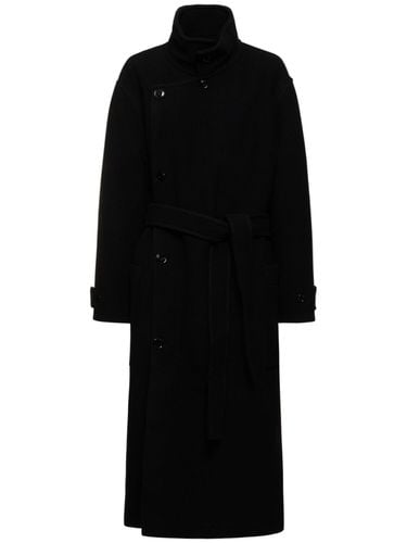 Belted Long Wool Wrap Coat - LEMAIRE - Modalova