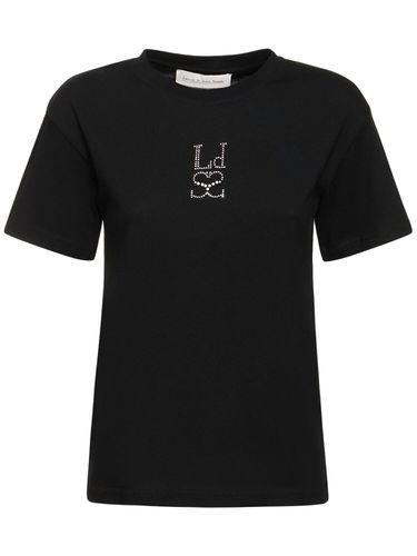 Crystal Logo Jersey Crewneck T-shirt - LUDOVIC DE SAINT SERNIN - Modalova