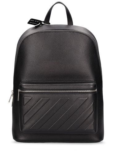 Diagonal Leather Backpack - OFF-WHITE - Modalova