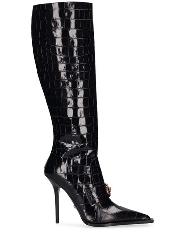 Botas De Piel 110mm - VERSACE - Modalova