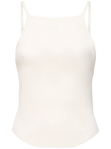 Holistic Ribbed Viscose Knit Tank Top - COURREGES - Modalova