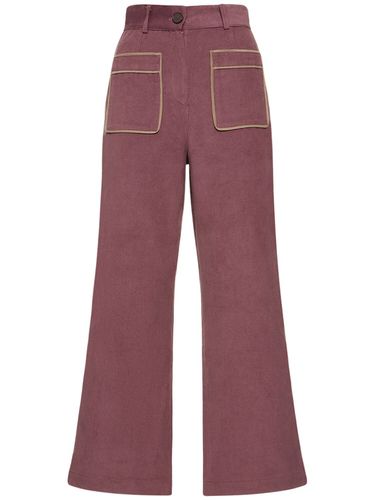 Niza Corduroy Straight High Waist Pants - MARIA DE LA ORDEN - Modalova