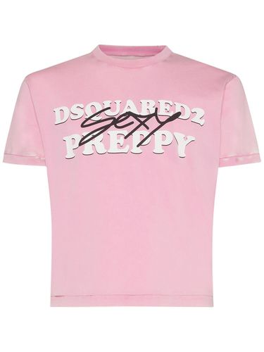 Camiseta De Algodón Estampada - DSQUARED2 - Modalova