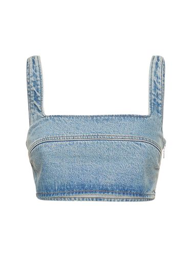 Top Anet In Denim Di Cotone - LOULOU STUDIO - Modalova