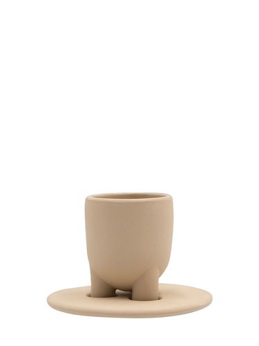 Stoneware Cup & Saucer - BURGIO. - Modalova