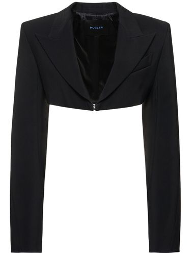 Giacca Cropped In Twill Di Viscosa - MUGLER - Modalova