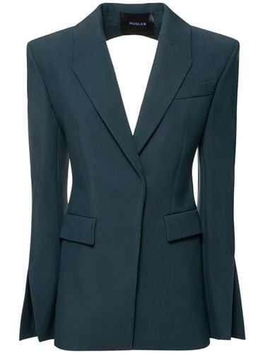 Chaqueta Envolvente De Viscosa Y Lana - MUGLER - Modalova