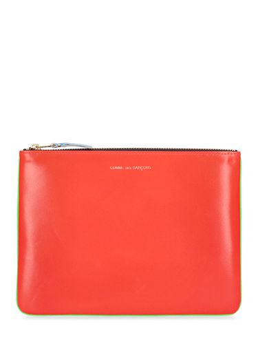 Bolso Pouch De Piel Bicolor - COMME DES GARÇONS WALLET - Modalova