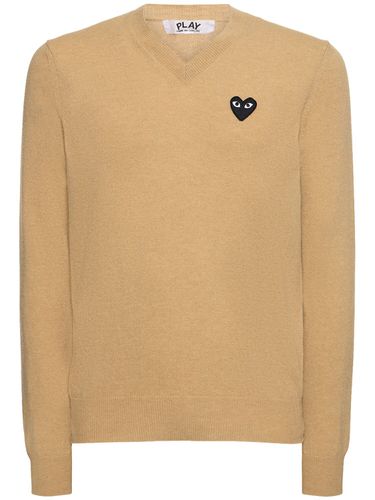 Maglia In Lana Con Logo - COMME DES GARÇONS PLAY - Modalova