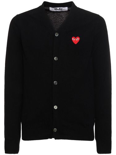 Strickjacke Aus Wolle Mit Logo „play“ - COMME DES GARÇONS PLAY - Modalova