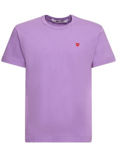 T-shirt Aus Baumwolle Mit Logo „play“ - COMME DES GARÇONS PLAY - Modalova