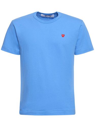 Red Emblem Cotton T-shirt - COMME DES GARÇONS PLAY - Modalova