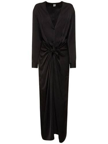 Satin Knot Viscose Long Dress - TOTEME - Modalova