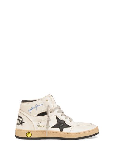 Sneakers Sky Star De Piel Con Cordones - GOLDEN GOOSE - Modalova