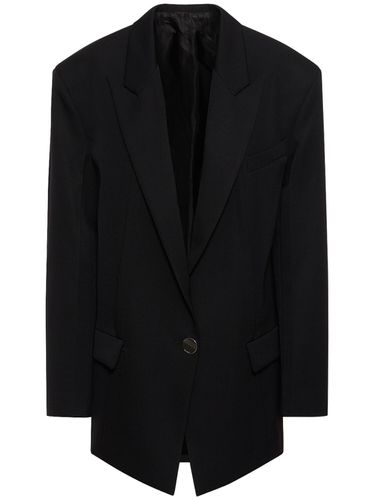 Blazer Monopetto Glen In Gabardina - THE ATTICO - Modalova