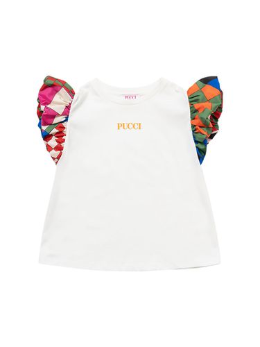 Camiseta De Algodón Jersey Estampado - PUCCI - Modalova