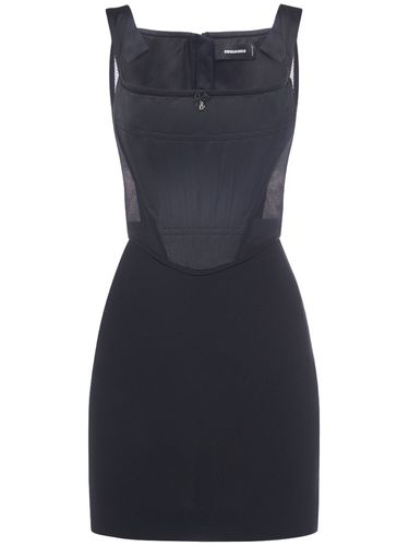 Crepe Cady Mini Corset Dress - DSQUARED2 - Modalova