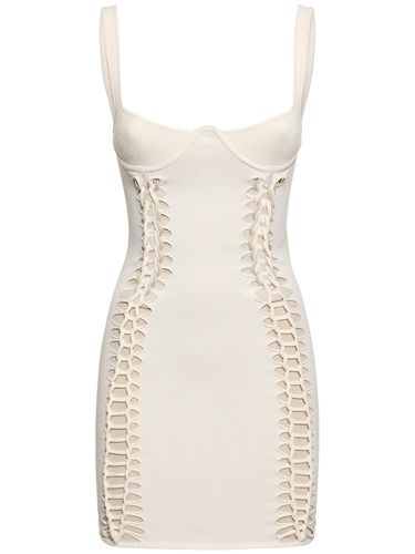 Layered Knit Braided Mini Dress - DION LEE - Modalova