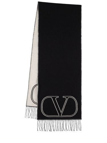 Vlogo Signature Wool Scarf - VALENTINO GARAVANI - Modalova