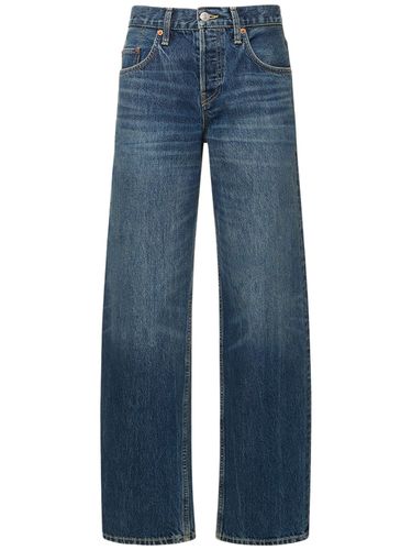 Raw Denim-jeans Hohem Bund Und Weitem Bein - RE/DONE - Modalova