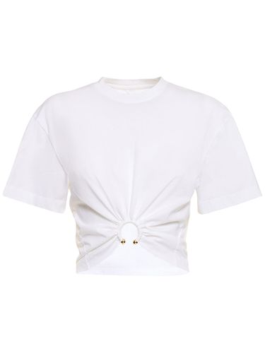 T-shirt Cropped In Cotone Con Anello - RABANNE - Modalova