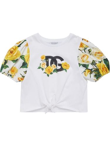 Camiseta Manga Abullonada Estampada - DOLCE & GABBANA - Modalova