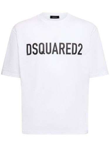 T-shirt Aus Baumwolle Mit Druck - DSQUARED2 - Modalova