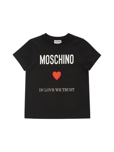 Camiseta De Algodón Jersey - MOSCHINO - Modalova