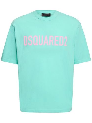 T-shirt Aus Baumwolle Mit Druck - DSQUARED2 - Modalova