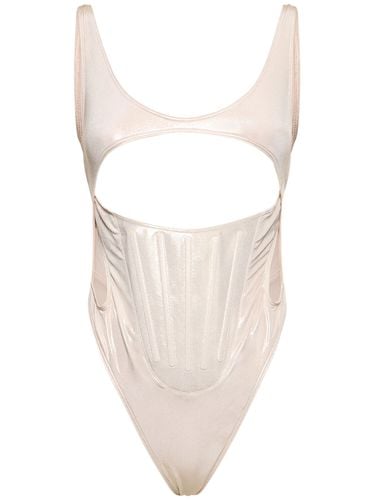 Bañador Entero De Jersey Con Aberturas - MUGLER - Modalova