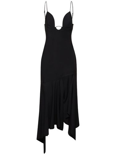 Asymmetrical Twill Long Dress - MUGLER - Modalova