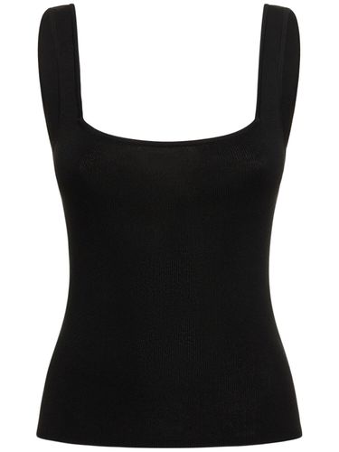 Square Neck Knit Tencel Tank Top - ST.AGNI - Modalova