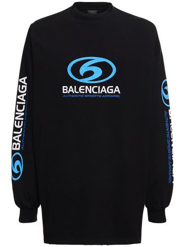 Camiseta De Algodón Efecto Vintage - BALENCIAGA - Modalova