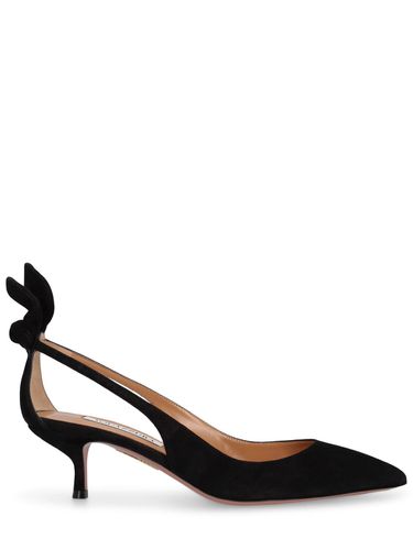 Mm Hohe Pumps Aus Wildleder „bow Tie“ - AQUAZZURA - Modalova