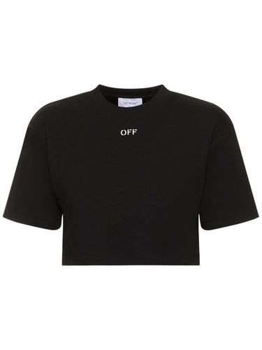 Camiseta Corta De Algodón - OFF-WHITE - Modalova