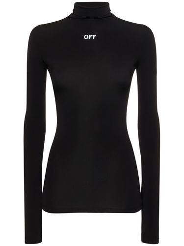 Top De Viscosa Con Cuello Alto - OFF-WHITE - Modalova