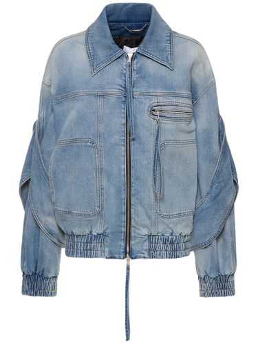 Chaqueta Bomber De Denim Stretch - BLUMARINE - Modalova