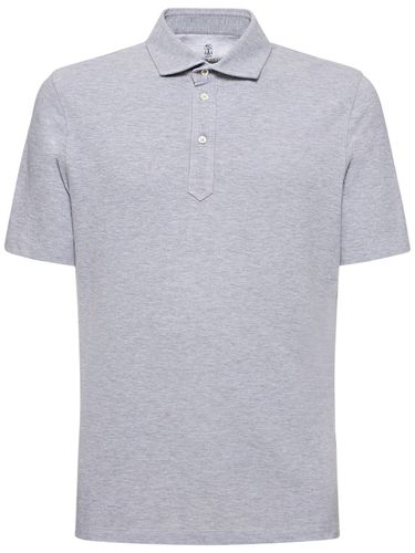 Camiseta Polo De Algodón Piqué - BRUNELLO CUCINELLI - Modalova