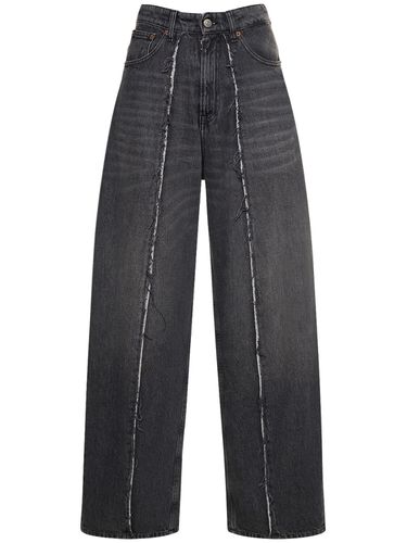 Jeans De Denim De Algodón Con Cintura Alta - MM6 MAISON MARGIELA - Modalova