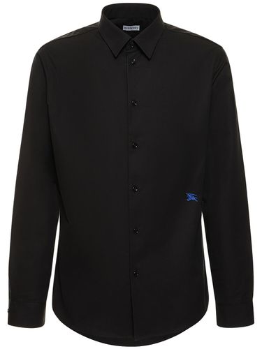 Logo Cotton Shirt - BURBERRY - Modalova