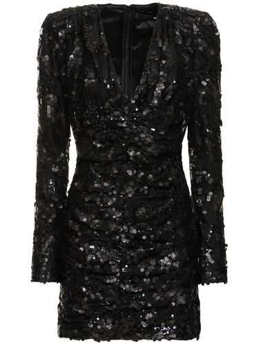 Sequined V-neck Mini Dress - ROTATE - Modalova