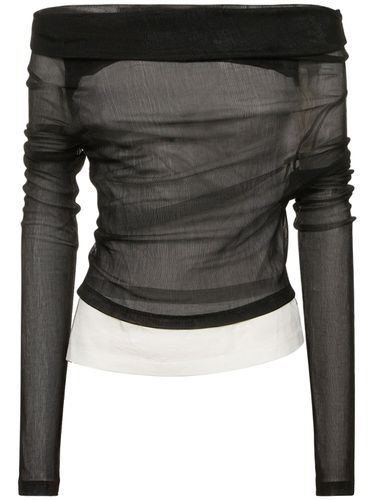 Top Transparente Plisado - MM6 MAISON MARGIELA - Modalova