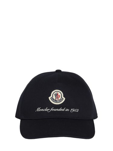 Cappello Baseball In Cotone Con Logo - MONCLER - Modalova